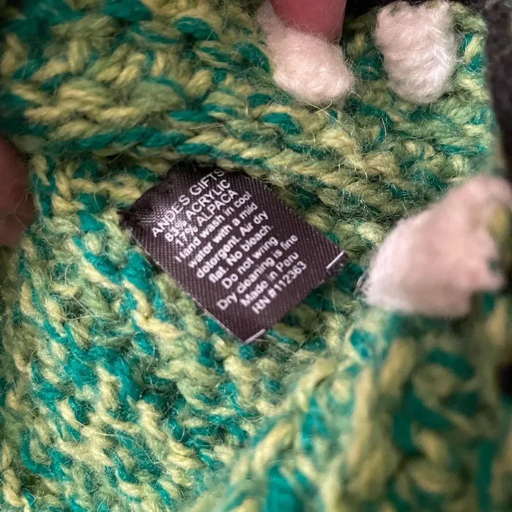 Andes Gifts Kids Hand Crocheted Monster Hat Ages 5-8